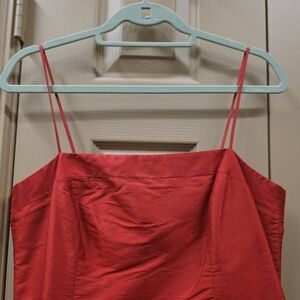 Ann Taylor Vibrant Red Silk Dress